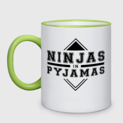 Кружка двухцветная Ninjas In Pyjamas