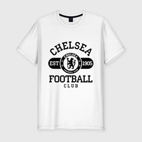 Мужская футболка хлопок Slim Chelsea футбольный клуб