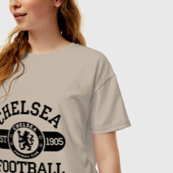 Женская футболка хлопок Oversize Chelsea футбольный клуб - фото 2
