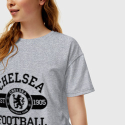 Женская футболка хлопок Oversize Chelsea футбольный клуб - фото 2