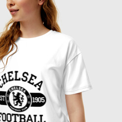 Женская футболка хлопок Oversize Chelsea футбольный клуб - фото 2