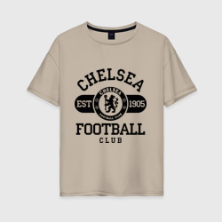 Женская футболка хлопок Oversize Chelsea футбольный клуб