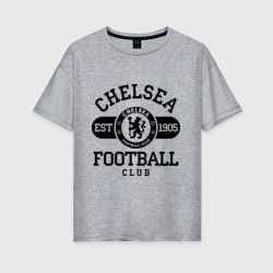 Женская футболка хлопок Oversize Chelsea футбольный клуб