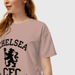 Женская футболка хлопок Oversize Chelsea FC - фото 2