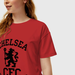 Женская футболка хлопок Oversize Chelsea FC - фото 2