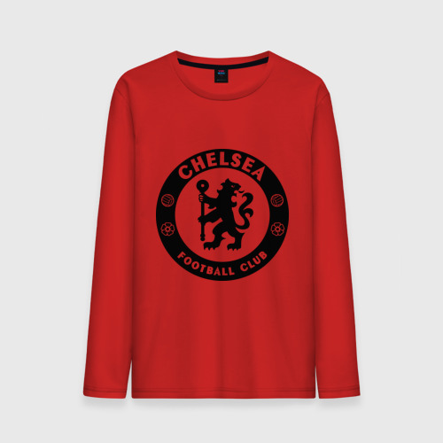 Мужской лонгслив хлопок Chelsea logo, цвет красный