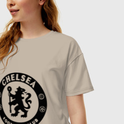 Женская футболка хлопок Oversize Chelsea logo - фото 2