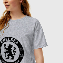 Женская футболка хлопок Oversize Chelsea logo - фото 2