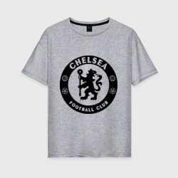 Женская футболка хлопок Oversize Chelsea logo