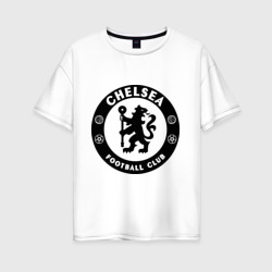 Женская футболка хлопок Oversize Chelsea logo