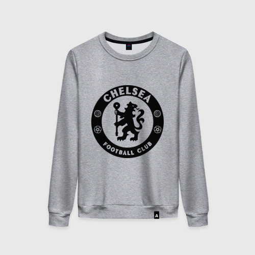 Женский свитшот хлопок Chelsea logo, цвет меланж