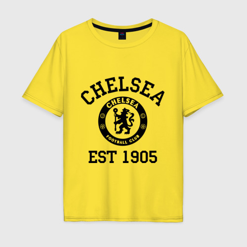 Мужская футболка хлопок Oversize Chelsea 1905, цвет желтый