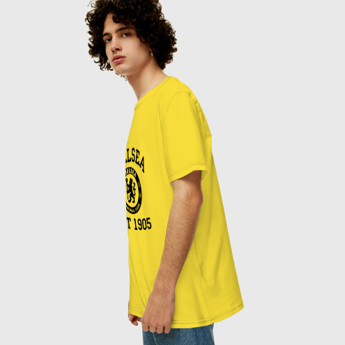 Мужская футболка хлопок Oversize Chelsea 1905, цвет желтый - фото 5