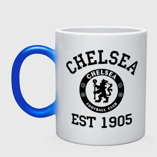 Кружка хамелеон Chelsea 1905, цвет белый + синий