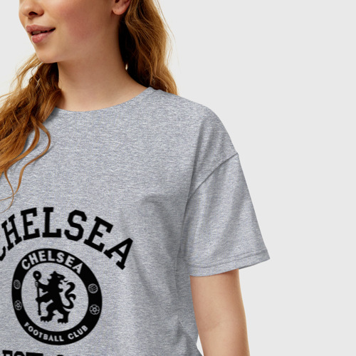 Женская футболка хлопок Oversize Chelsea 1905, цвет меланж - фото 3