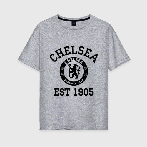 Женская футболка хлопок Oversize Chelsea 1905, цвет меланж