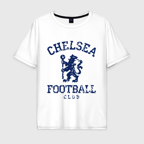 Мужская футболка хлопок Oversize Chelsea FC, цвет белый