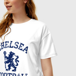 Женская футболка хлопок Oversize Chelsea FC - фото 2