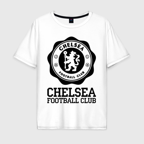 Мужская футболка из хлопка оверсайз с принтом Chelsea FC, вид спереди №1