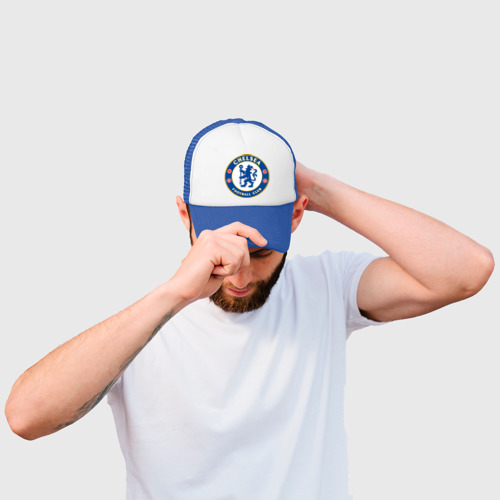 Кепка тракер с сеткой Chelsea logo, цвет синий - фото 2
