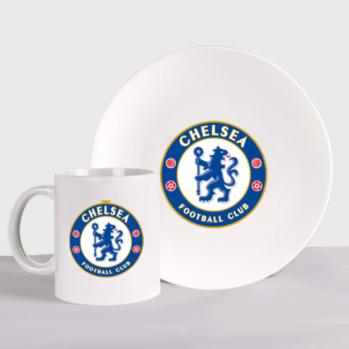 Набор: тарелка + кружка Chelsea logo