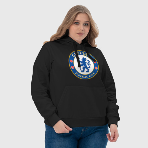 Женская толстовка хлопок Chelsea logo, цвет черный - фото 6