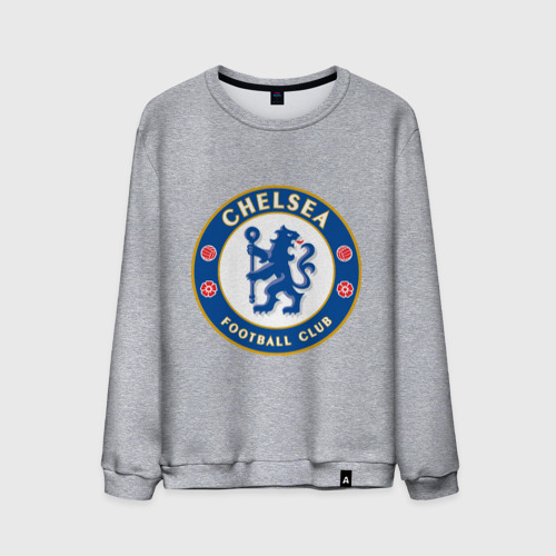 Мужской свитшот хлопок Chelsea logo, цвет меланж