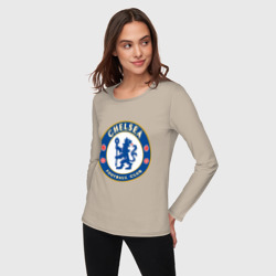 Женский лонгслив хлопок Chelsea logo - фото 2