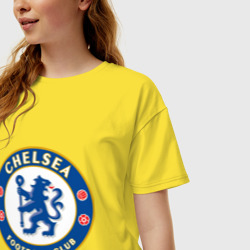 Женская футболка хлопок Oversize Chelsea logo - фото 2