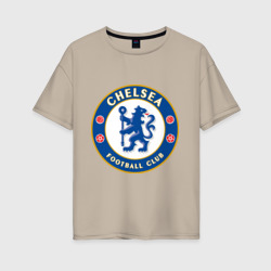 Женская футболка хлопок Oversize Chelsea logo