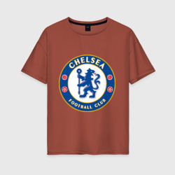 Женская футболка хлопок Oversize Chelsea logo