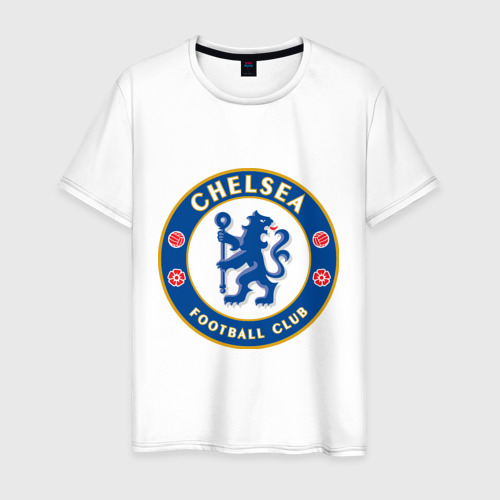 Мужская футболка хлопок Chelsea logo, цвет белый