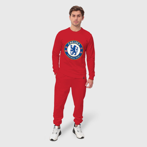 Мужской костюм хлопок Chelsea logo, цвет красный - фото 3