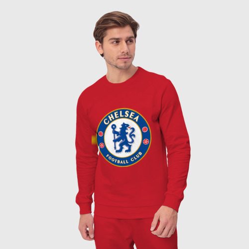 Мужской костюм хлопок Chelsea logo, цвет красный - фото 5