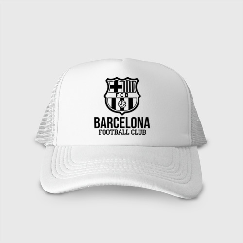 Кепка тракер с сеткой Barcelona FC, цвет белый
