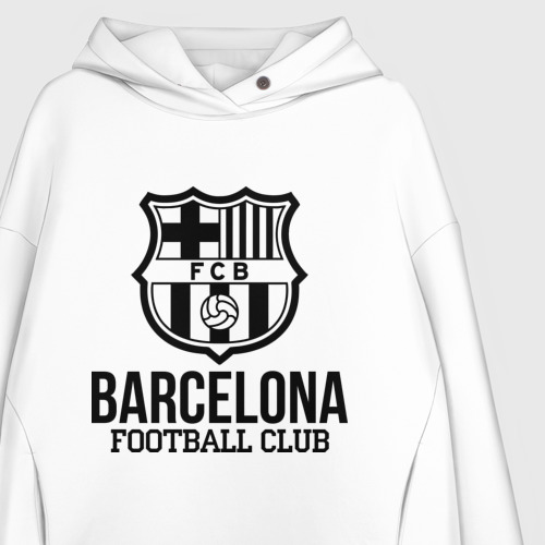 Женское худи Oversize хлопок Barcelona FC - фото 3