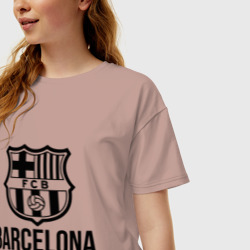 Женская футболка хлопок Oversize Barcelona FC - фото 2