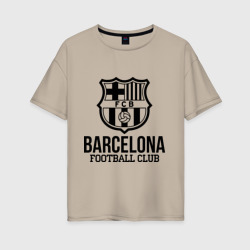 Женская футболка хлопок Oversize Barcelona FC