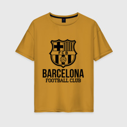 Женская футболка хлопок Oversize Barcelona FC