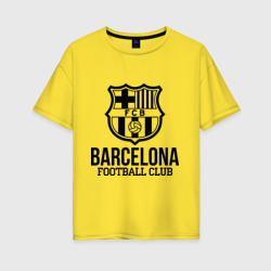 Женская футболка хлопок Oversize Barcelona FC