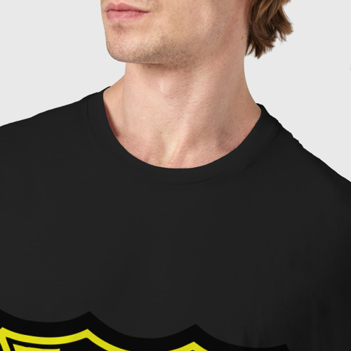 Мужская футболка хлопок Barcelona logo, цвет черный - фото 6
