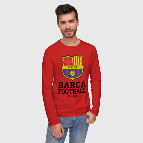 Мужской лонгслив хлопок Barcelona FC, цвет красный - фото 3