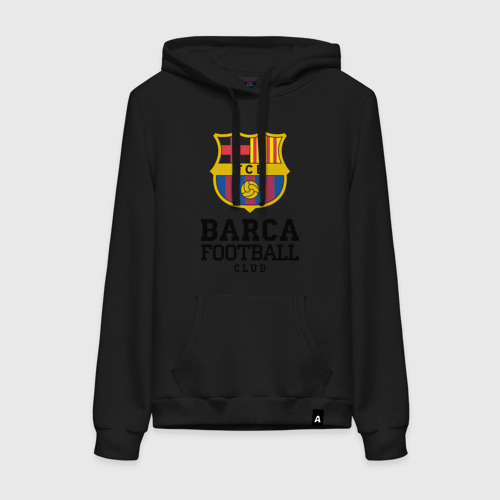 Женская толстовка хлопок Barcelona FC, цвет черный