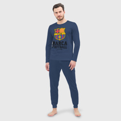 Мужская пижама с лонгсливом хлопок Barcelona FC - фото 2