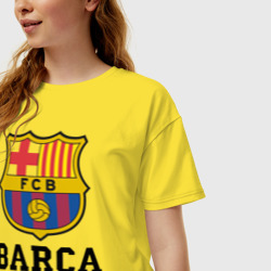 Женская футболка хлопок Oversize Barcelona FC - фото 2