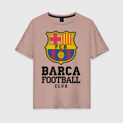 Женская футболка хлопок Oversize Barcelona FC