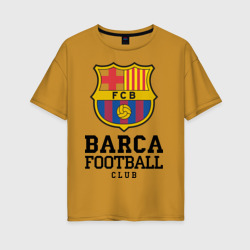 Женская футболка хлопок Oversize Barcelona FC