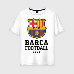 Женская футболка хлопок Oversize Barcelona FC