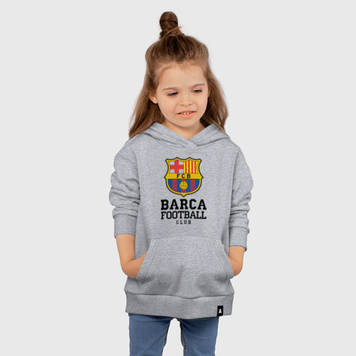 Детская толстовка хлопок Barcelona FC, цвет меланж - фото 4