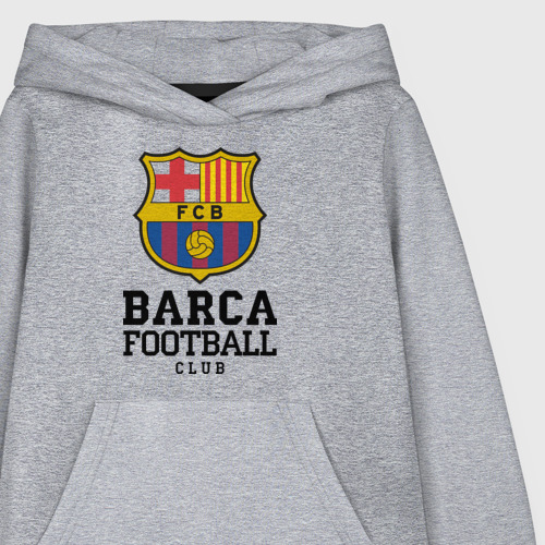 Детская толстовка хлопок Barcelona FC, цвет меланж - фото 3